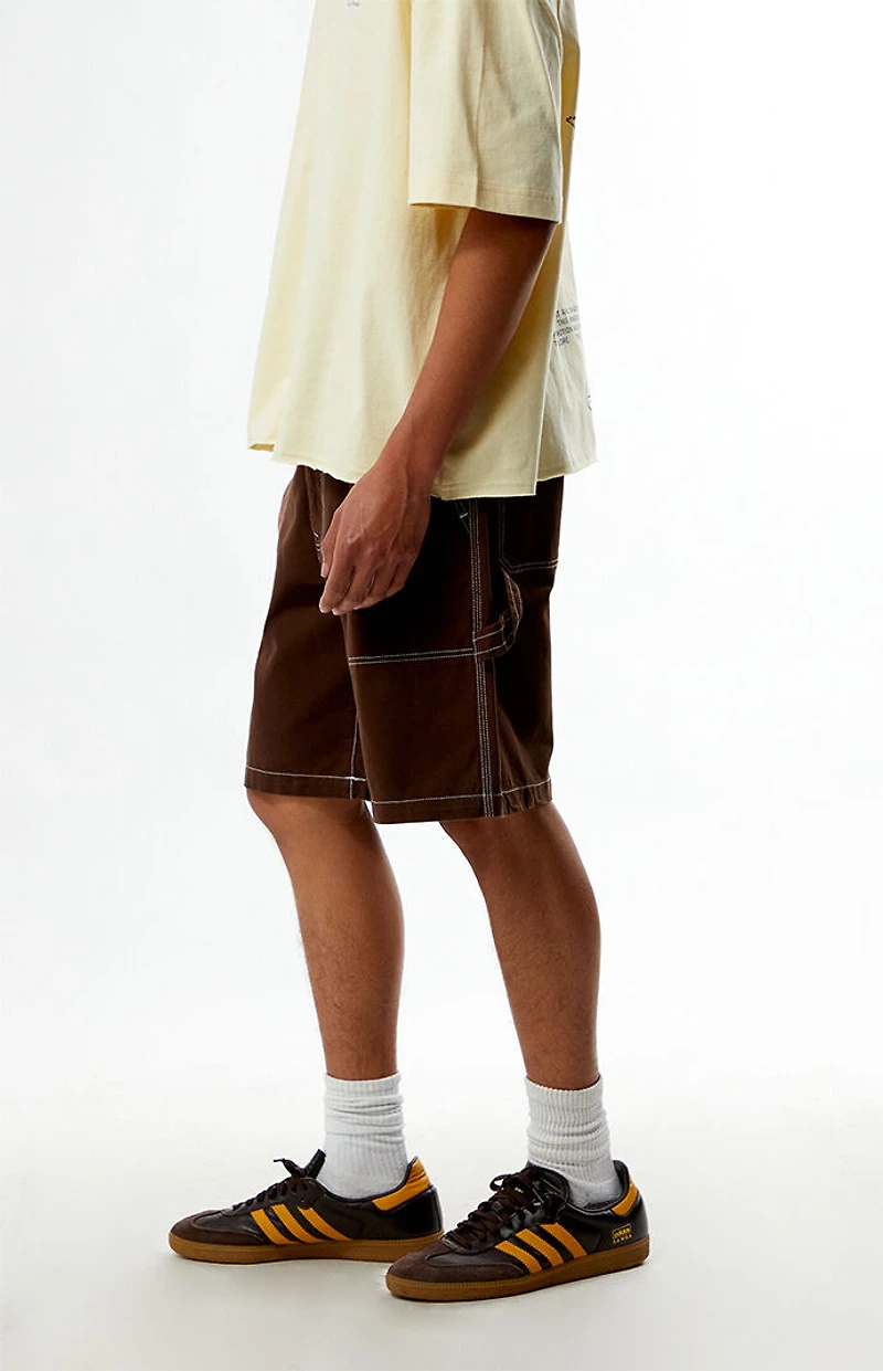 Rhythm Brown Canvas Carpenter Shorts