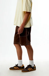 Rhythm Brown Canvas Carpenter Shorts