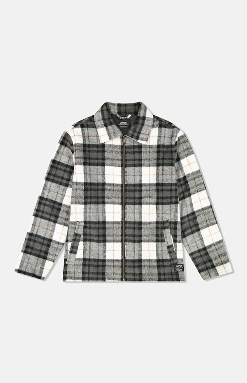 WeSC America Inc Chocolate Full Zip Flannel Jacket