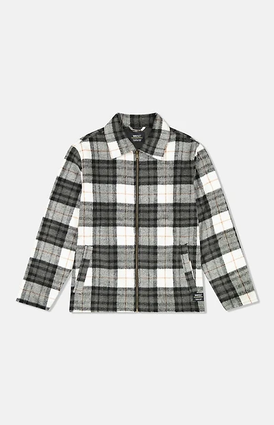 WeSC America Inc Chocolate Full Zip Flannel Jacket