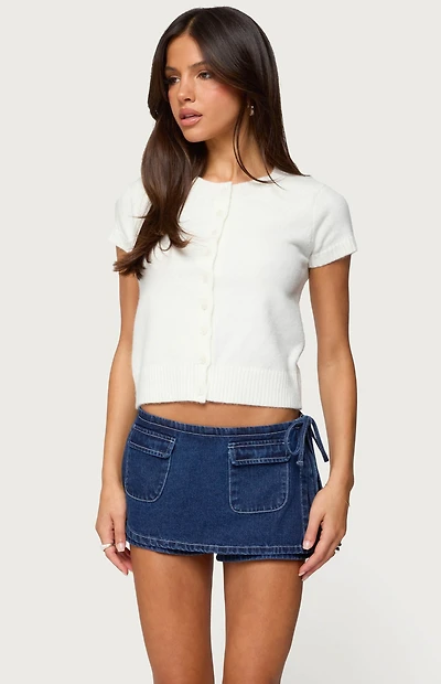 Edikted Coreen Button Up Knit Cardigan