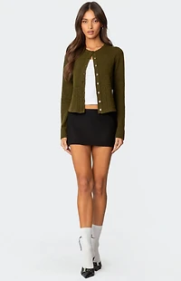 Edikted Half Cable Knit Cardigan