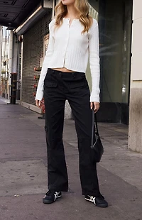 John Galt White Zoe Cable Knit Cardigan