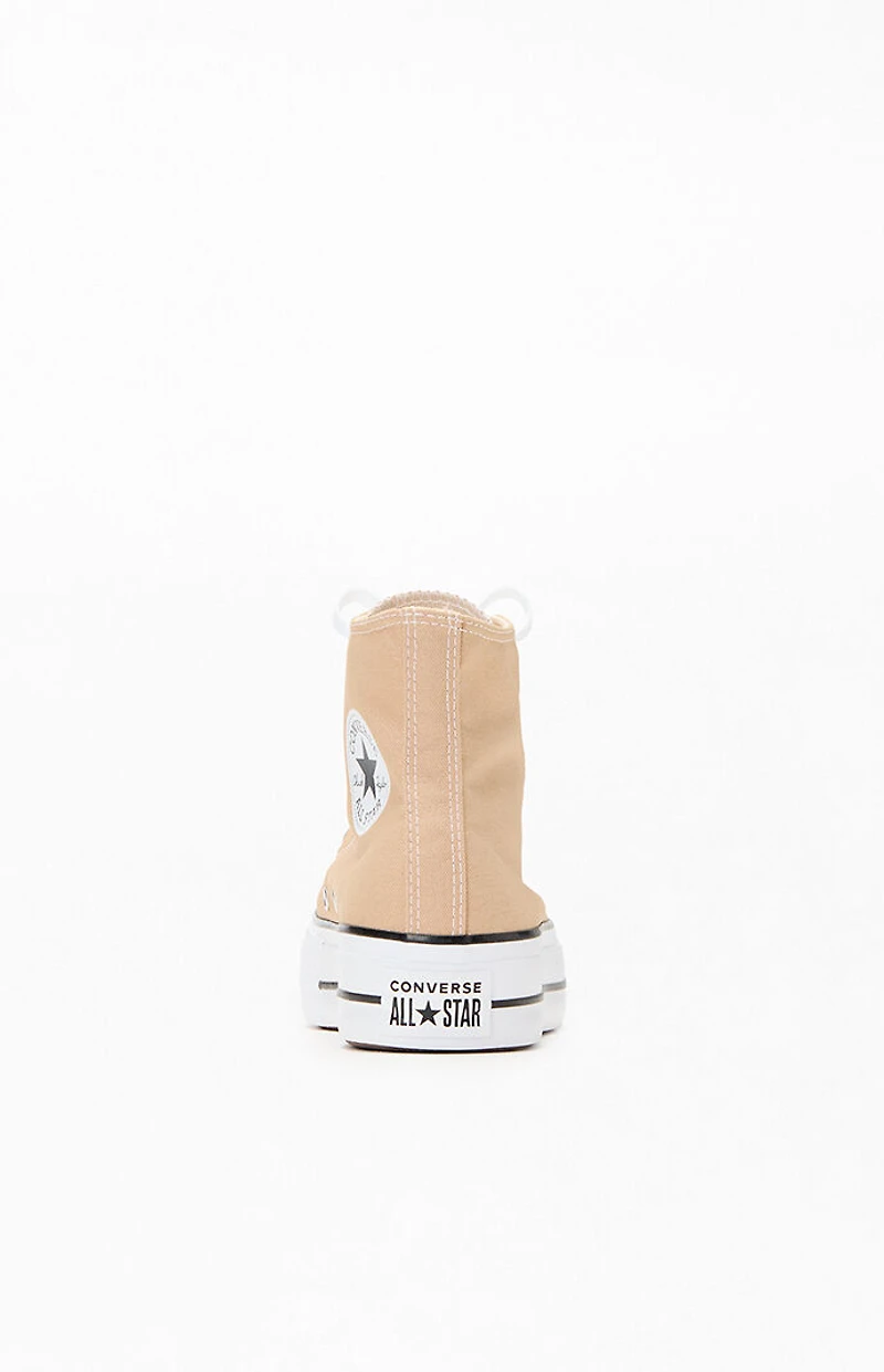 Converse Women's Light Brown Chuck Taylor All Star Lift Platform Sneakers
