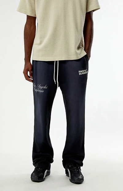 Pacsun Washed Black Terrain Straight Leg Sweatpants