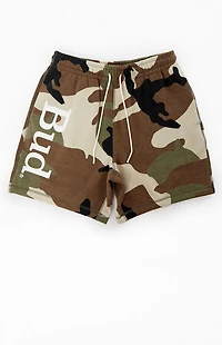 Budweiser By Pacsun Camo Serif Fleece Sweat Shorts