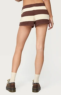 Edikted Riley Striped Knit Shorts