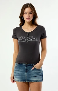 Your Favorite Malibu Short Sleeve Henley Top
