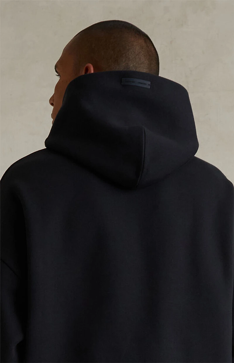 Fear of God ESSENTIALS Jet Black '90s Fit Fleece Hoodie
