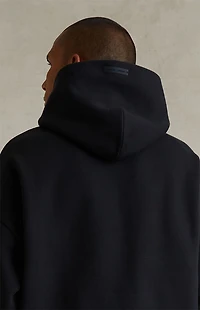 Fear of God ESSENTIALS Jet Black '90s Fit Fleece Hoodie