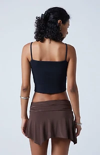 Third Charm Floral Cropped Tank Top