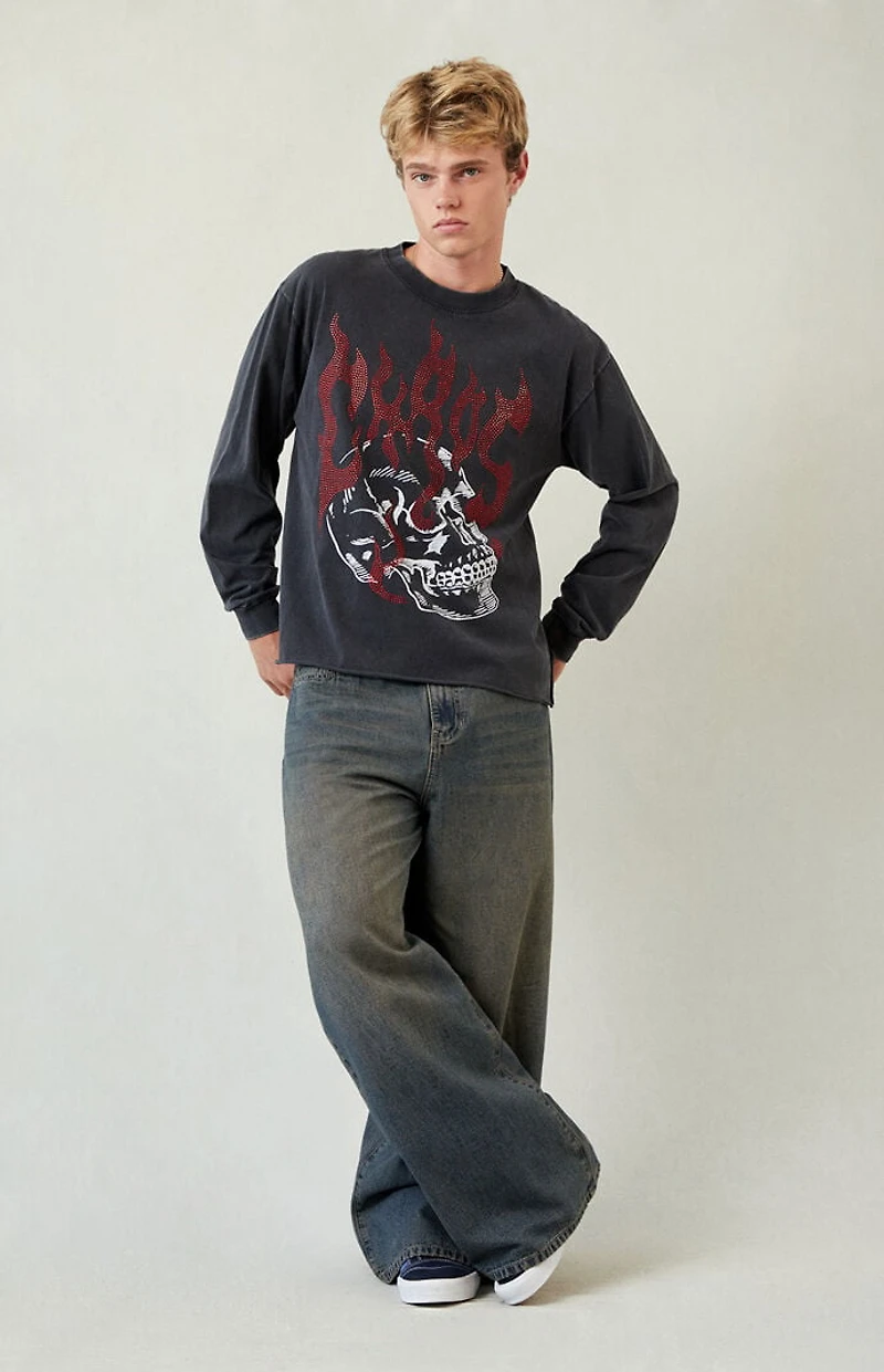 Pacsun Ryder Ultra Baggy Jeans Dark Blue Tinted