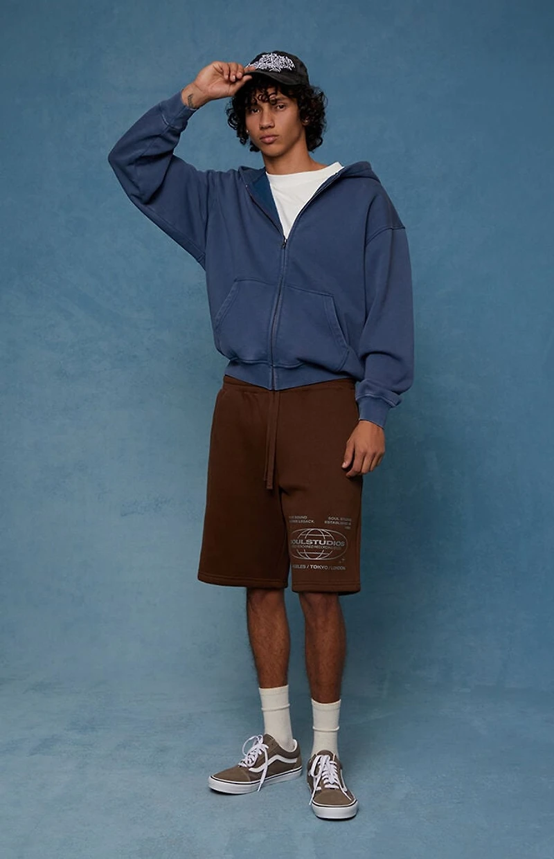 Pacsun Soul Studios Fleece Baggy Sweat Shorts