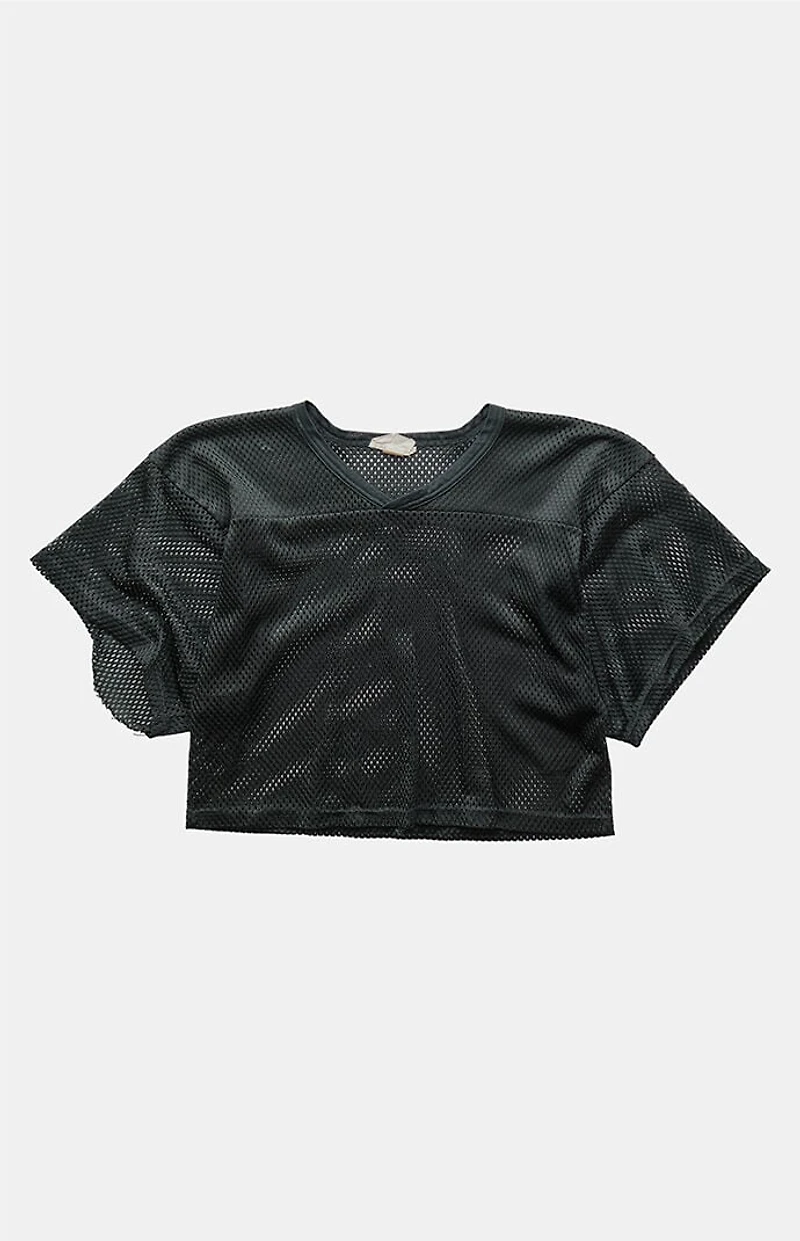 PS VINTAGE 90s Mesh Jersey V-neck Cropped Top