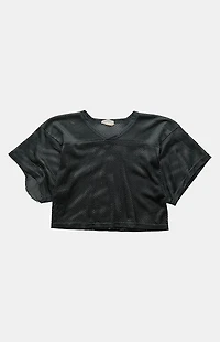 PS VINTAGE 90s Mesh Jersey V-neck Cropped Top
