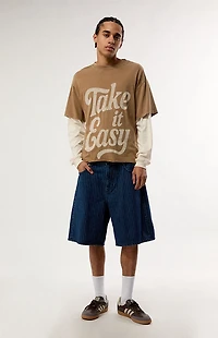 Pacsun Take It Easy 2fer Long Sleeve Layered T-Shirt