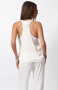 WEWOREWHAT White Deep U Tank Top
