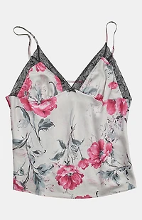 PS VINTAGE 2000s Silk Cami V-Neck Tank Top