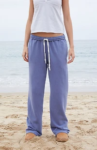John Galt Blue Anastasia Tie Baggy Sweatpants