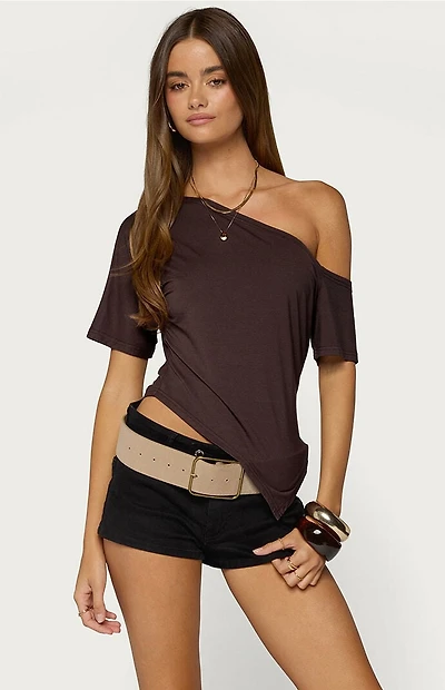 Edikted Elori Asymmetric Off Shoulder Top