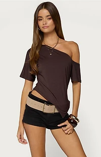Edikted Elori Asymmetric Off Shoulder Top