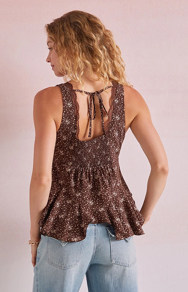 Beverly and Beck Ollie Lace Trim Floral Tank Top at Foxvalley Mall in  Aurora, IL