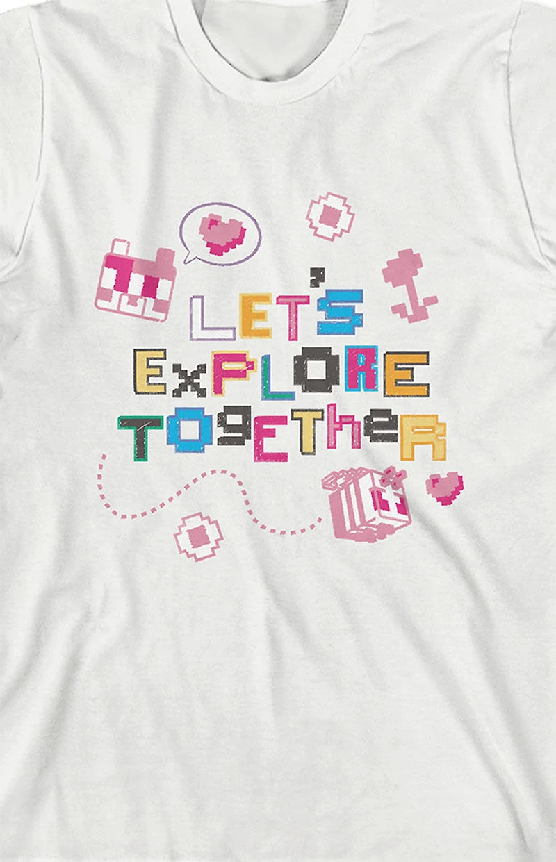 Kids Minecraft Lets Explore T-Shirt