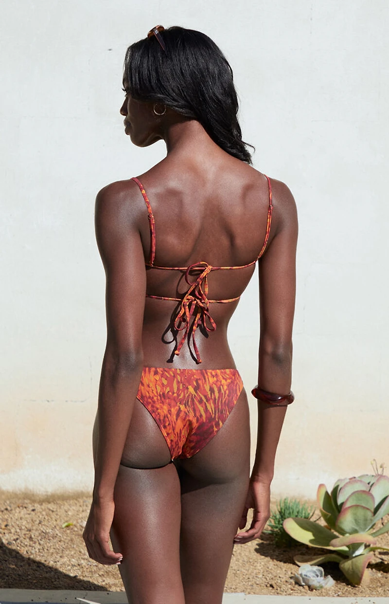 Pacsun Brown Melea Braided Bralette Bikini Top