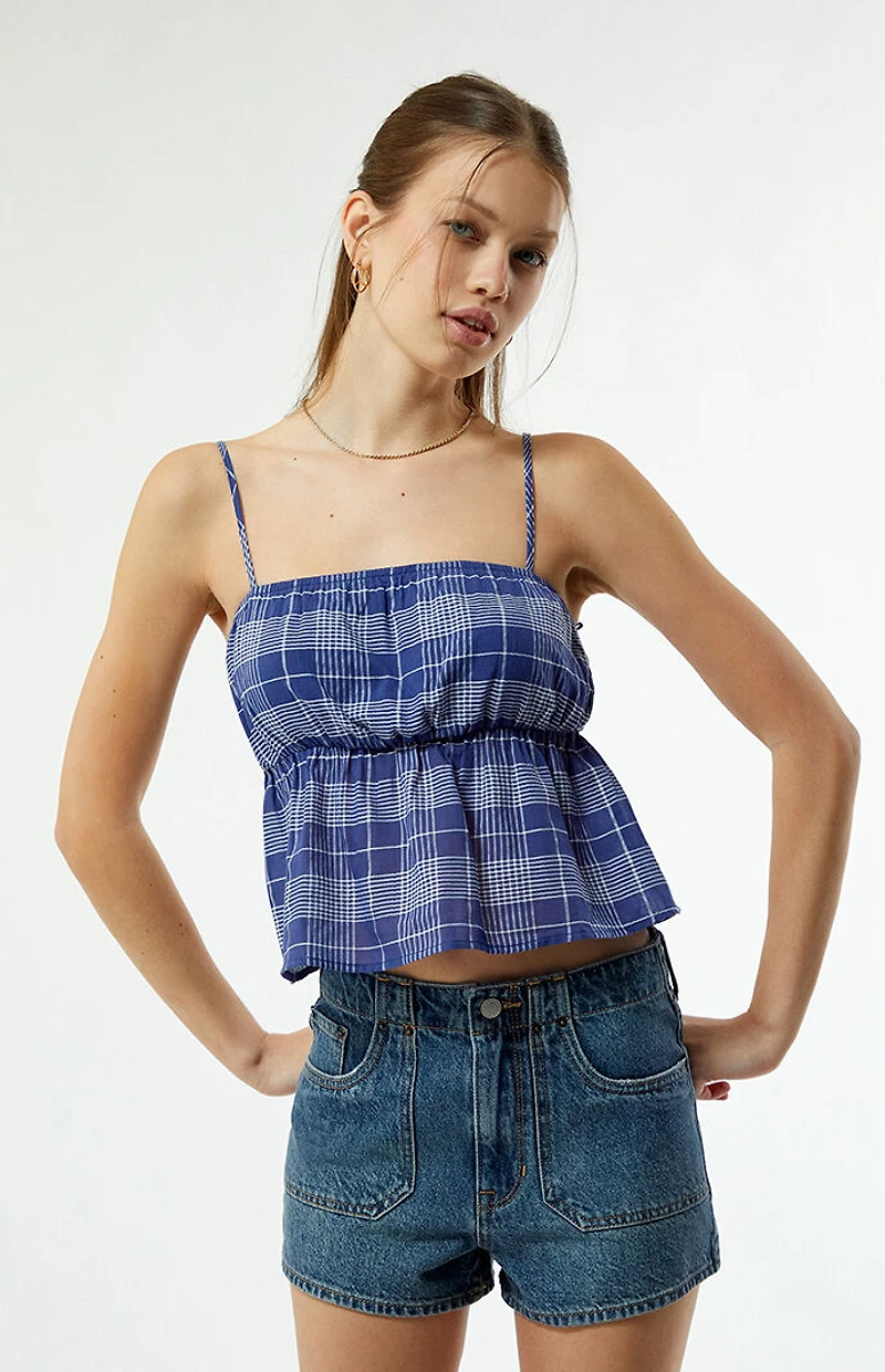 Your Favorite Plaid Babydoll Top