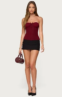 Edikted Guinivere Smocked Strapless Corset