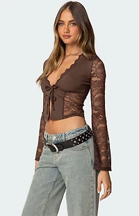 Edikted Stephi Lacey Split Front Top