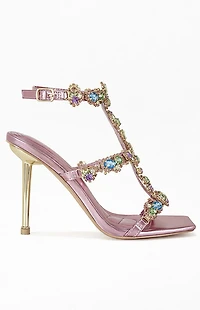 AZALEA WANG Women's Khai Pink Stiletto Sandals