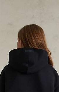 Fear of God ESSENTIALS Kids Jet Black '90s Fit Fleece Hoodie