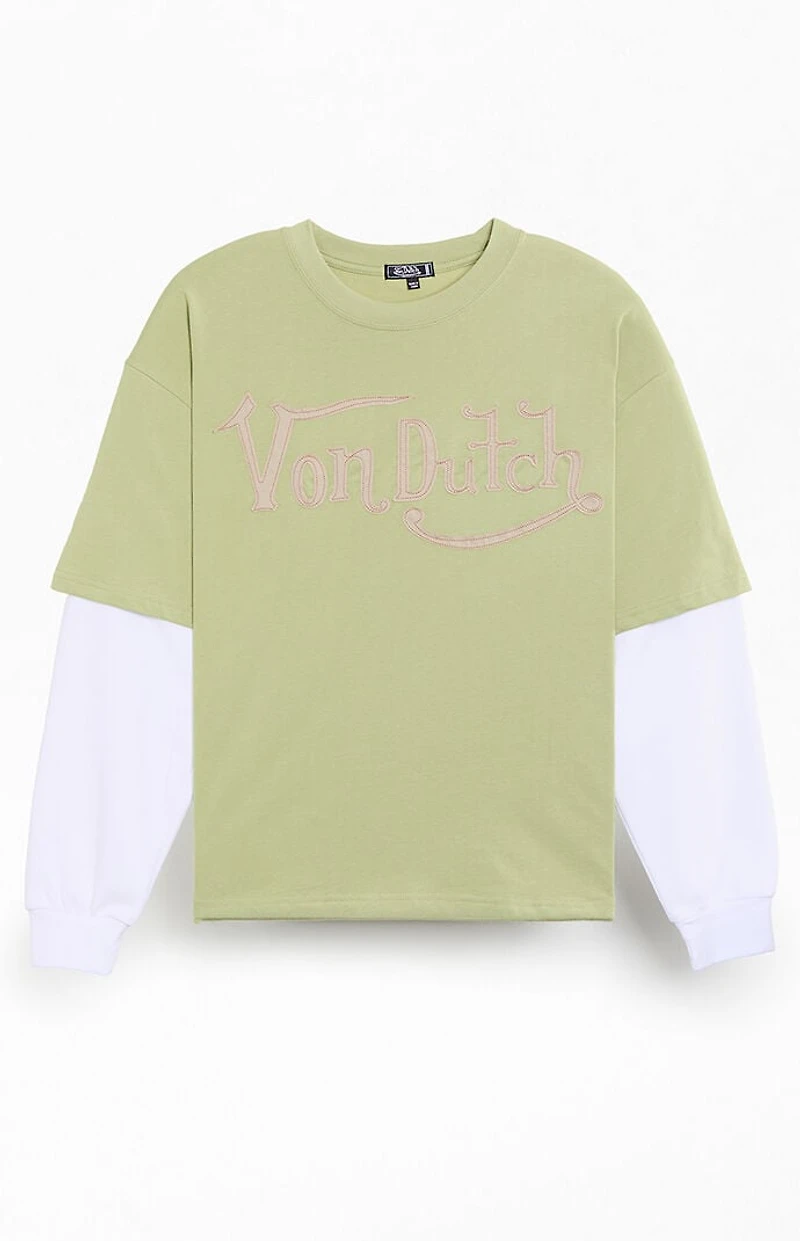 Von Dutch Oversized 2fer Long Sleeve T-Shirt