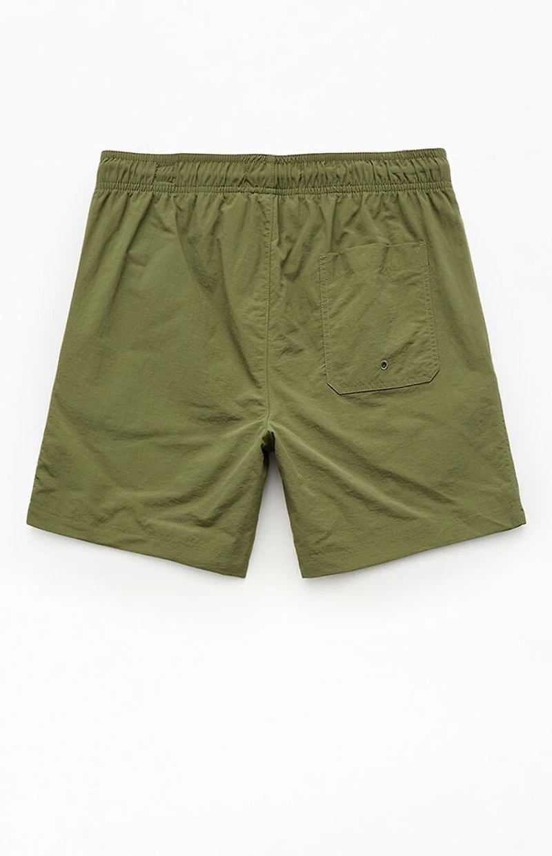Pacsun Green Collegiate 6.5" Swim Trunks