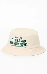 Los Sundays Off White Tequila and Country Music Bucket Hat