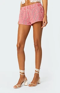 Edikted Gingham Boxer Shorts