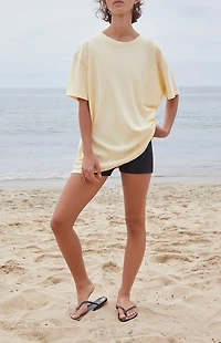 John Galt Yellow Basic Oversized T-Shirt
