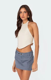 Edikted Raine Curved Halter Top