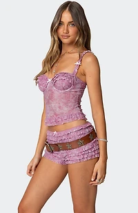 Edikted Shailee Ruffled Bra Top