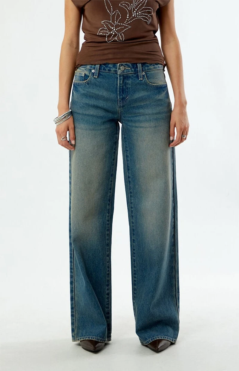 Pacsun Casey Low Rise Baggy Jeans Light Indigo