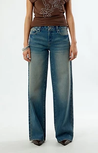 Pacsun Casey Low Rise Baggy Jeans Light Indigo