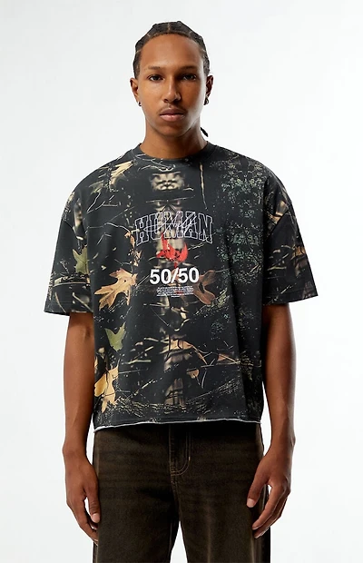 Pacsun Human 50 Camo Cropped Boxy T-Shirt