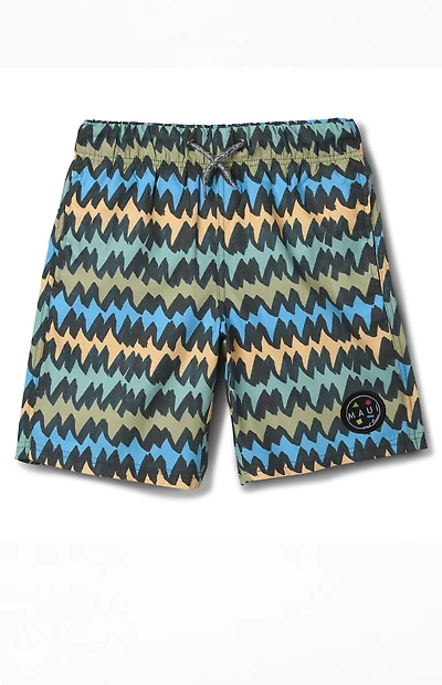 Maui & Sons Kids Big Tooth Pool Shorts