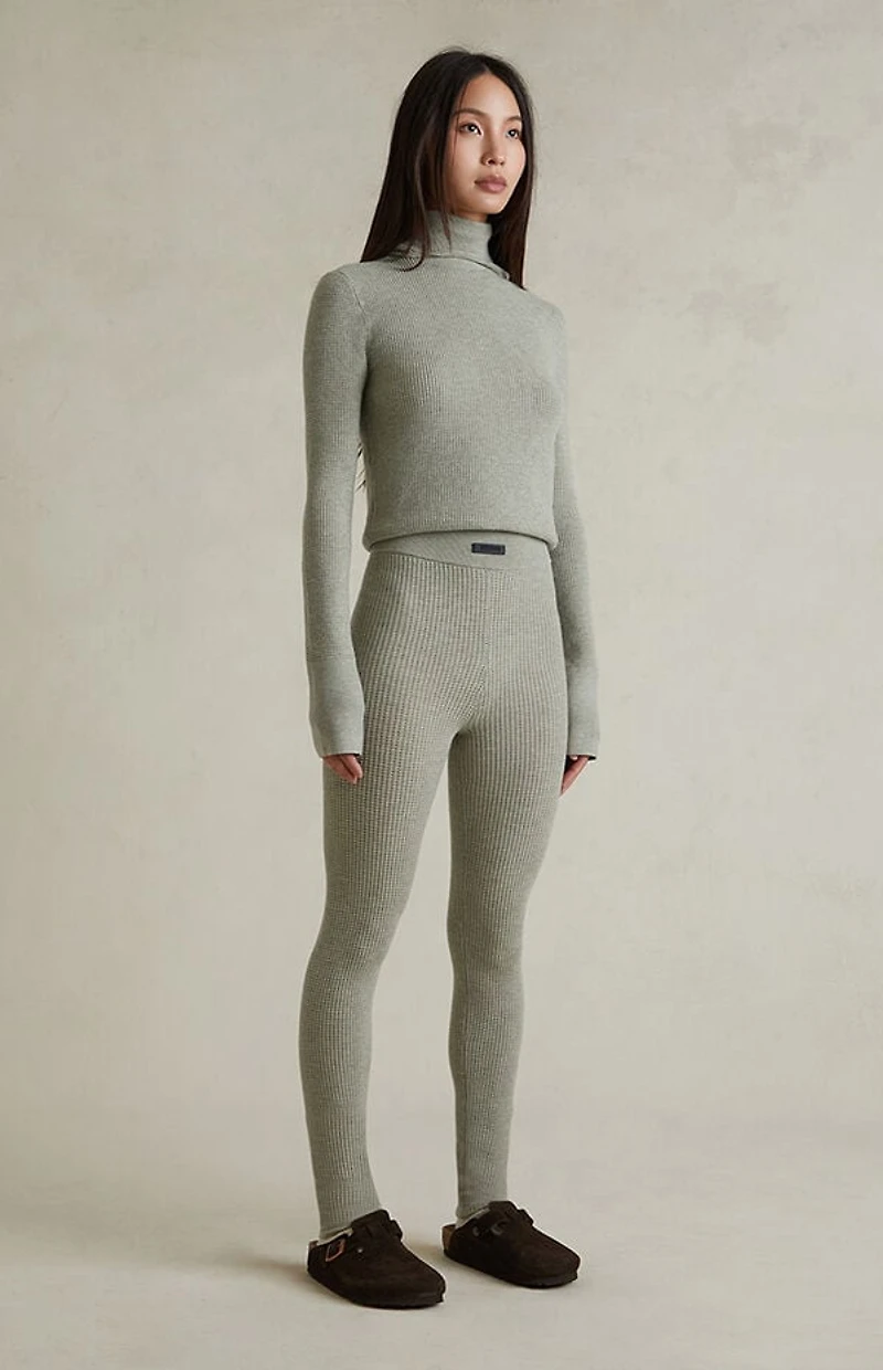 Fear of God ESSENTIALS Women's Abbey Stone Waffle Knit Leggings