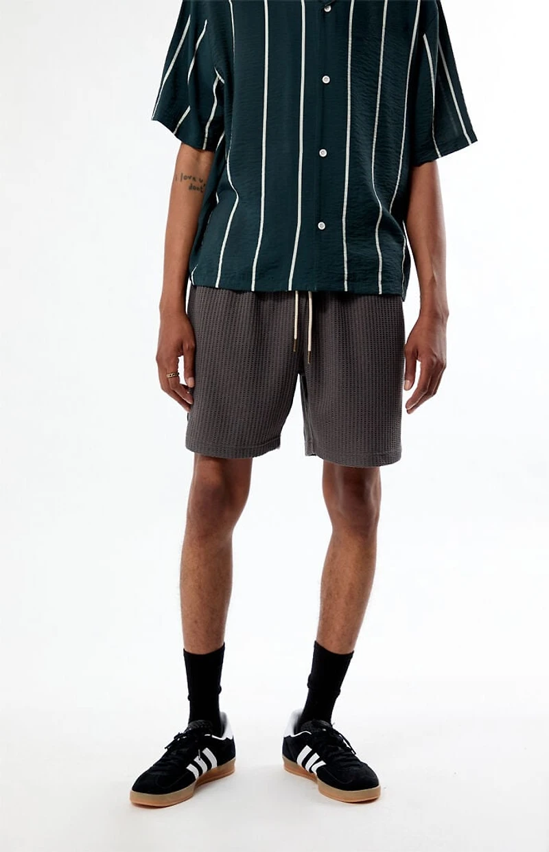 Pacsun Charcoal Gray Waffle Knit Shorts