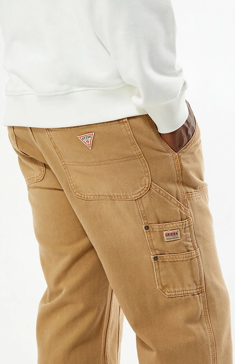 Guess Jeans Tan Paneled Carpenter Pants