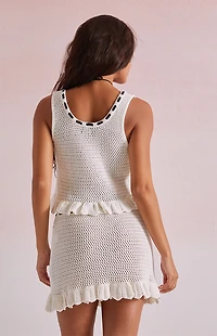Beverly and Beck Lilliana Tie Crochet Tank Top