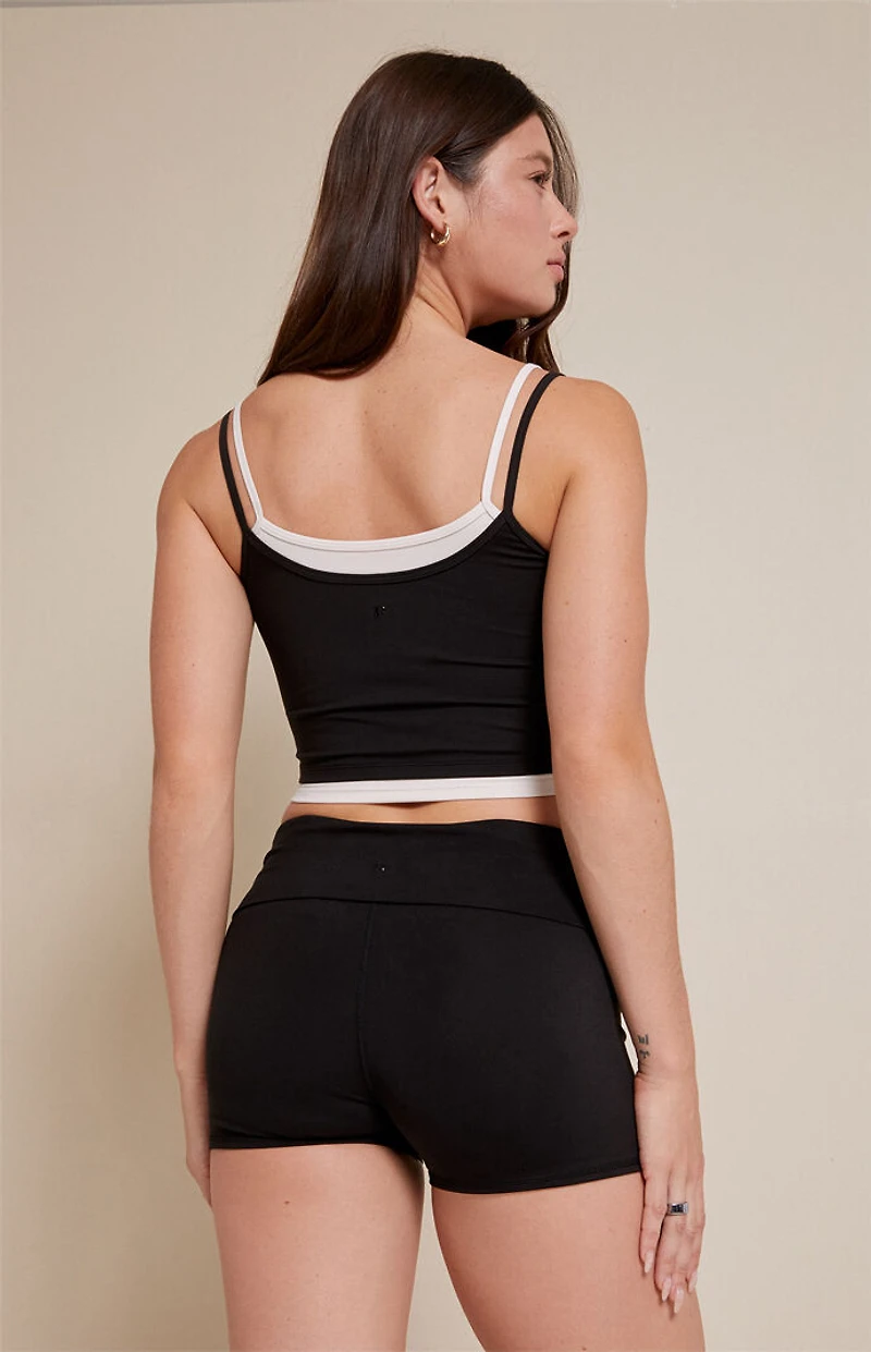 PAC 1980 WHISPER Active Low Rise Fold-Over Micro Biker Shorts