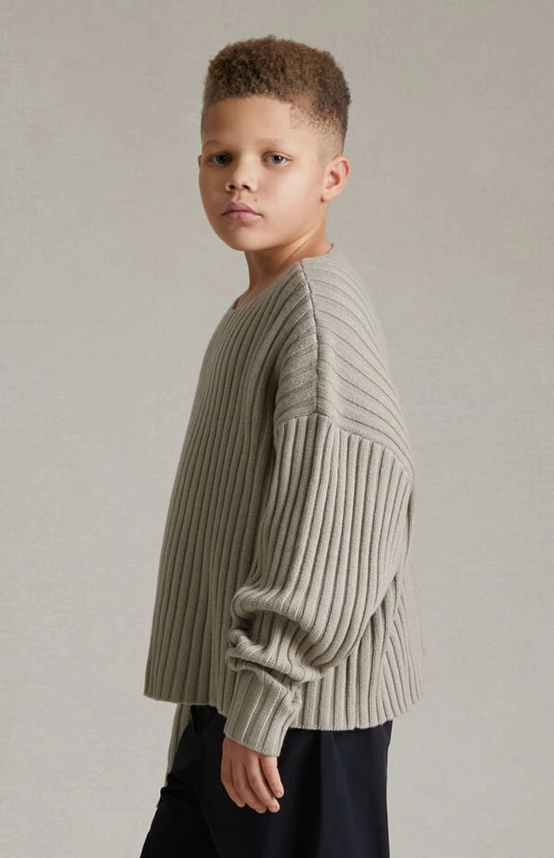 Fear of God ESSENTIALS Kids Seal Raw Neck Sweater